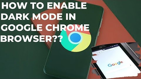 How to enable dark mode on google chrome browser?