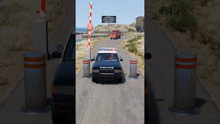 Cars 3 Bollards Barrier Crash - BeamNG.Drive screenshot 2
