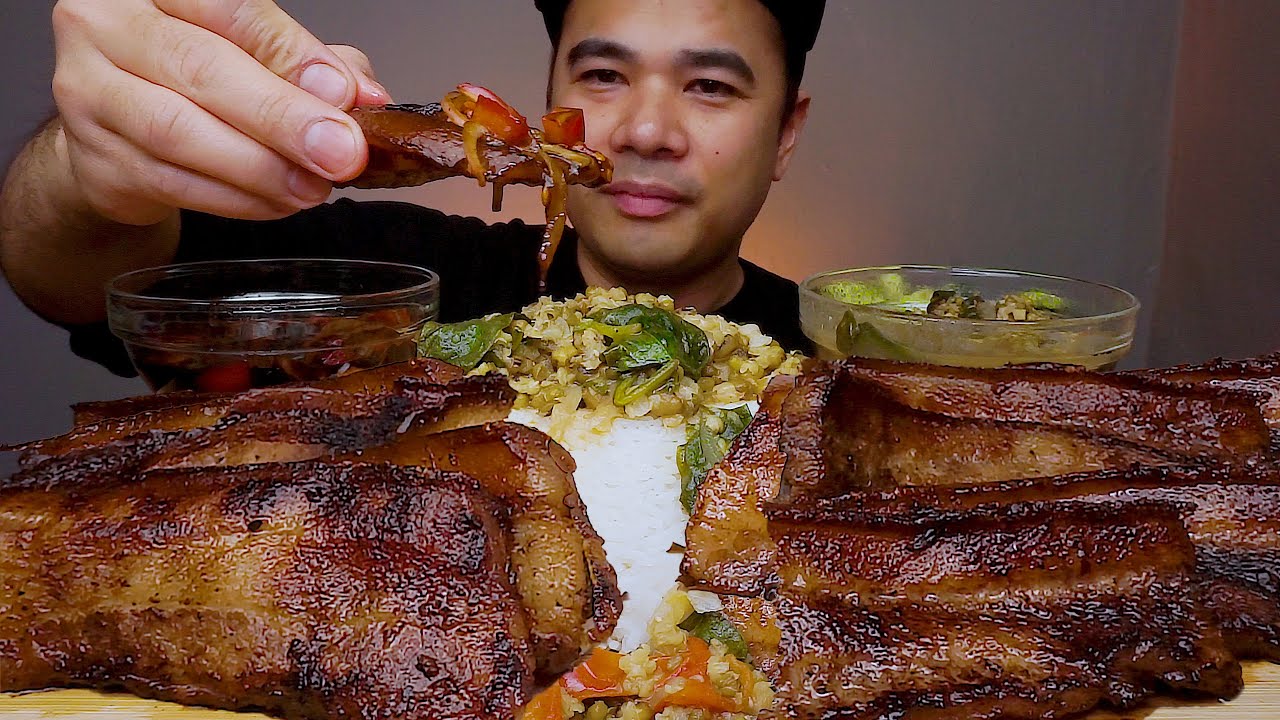 INIHAW NA LIEMPO | Ginisang Munggo | GRILLED PORK BELLY