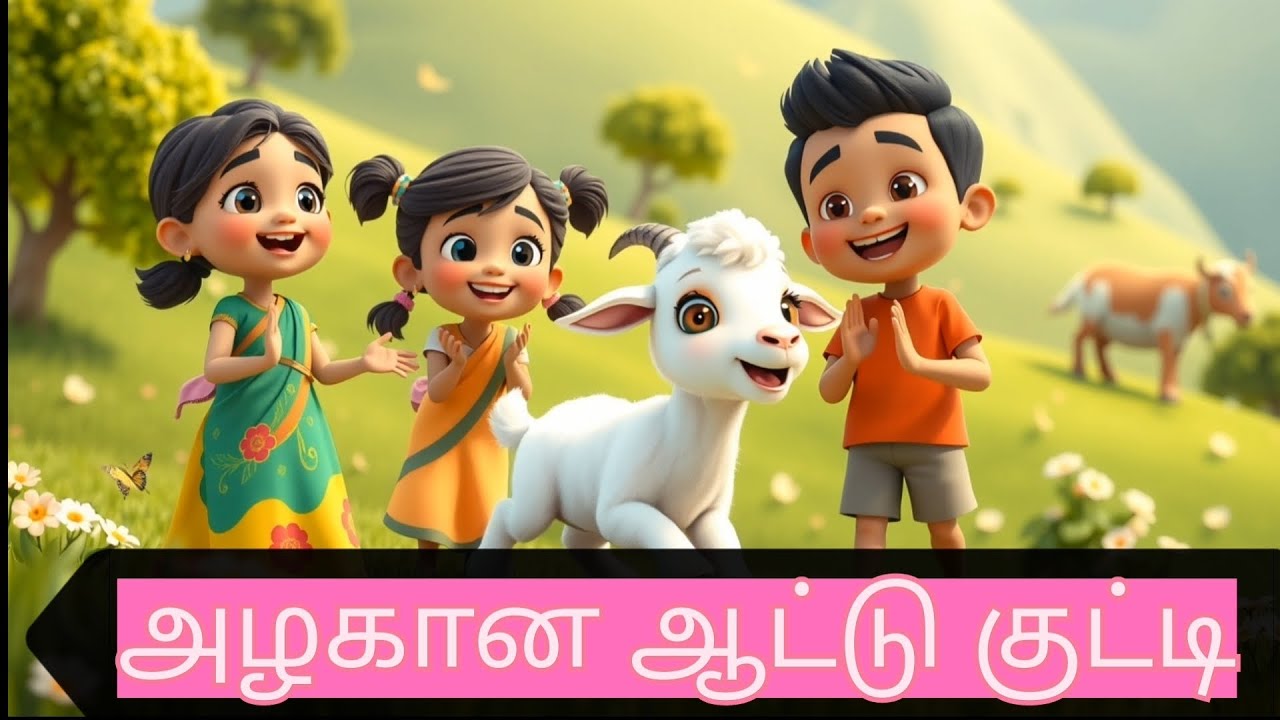 அழகான ஆட்டு குட்டி 🐐 | Tamil Children Song | Kids Animation