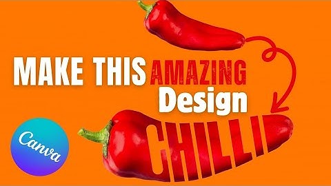 Create a Typography Chilli Text Effect By Using Canva||#graphicdesign #canva
