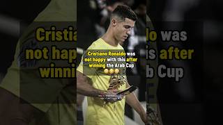 Ronaldo was NOT HAPPY with this after winning the trophy  #football