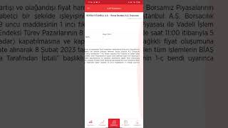 Borsa Da 8.2.23Bugün Tari̇hli̇ Satişlar İptal Edi̇ldi̇