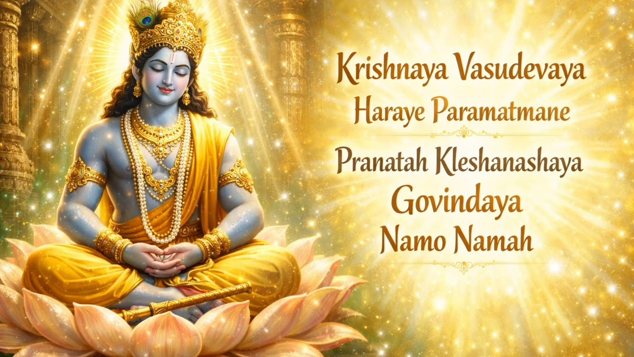 Krishnaya vasudevaya haraye paramatmane 🌸