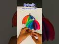 How to draw an unbrella  paper  ualphabet drawing easy drawing for kids  u for umbrella
