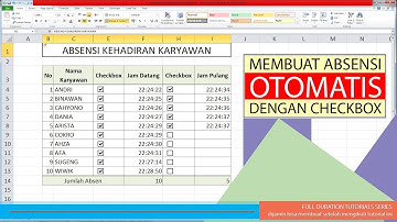Cara membuat absensi dengan checkbox di excel