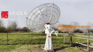 Upgraded SPIDER 300A radio telescope in Medicina radio telescopes Visitor Center