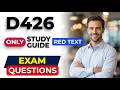 D426 Study Guide Red Text ONLY Exam Questions | Pass WGU Data Management Foundations 2026