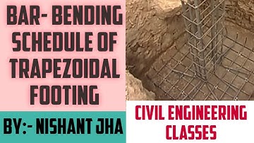 How to do BBS of Trapezoidal footing