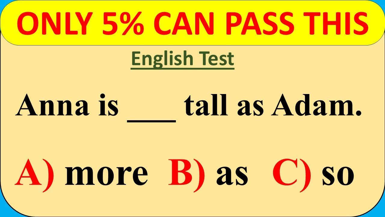 Тесты MCQ по английской грамматике для конкурсных экзаменов: только 5% могут сдать этот тест