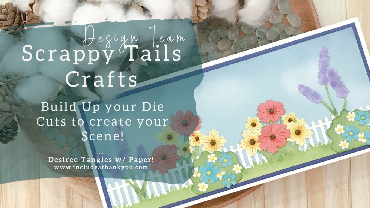 Color Your Die Cuts! | Scrappy Tails Crafts | Garden Stand Flowers | Card Making Tutorial