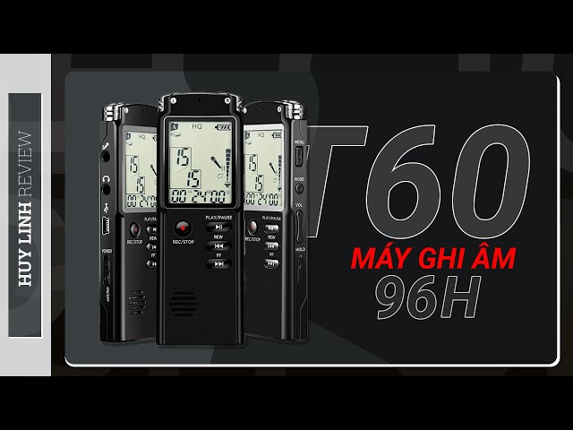 Máy ghi âm mini T60 sử dụng liên tục được 96 giờ có mic cài áo - Mở hộp nhanh tại Huy Linh