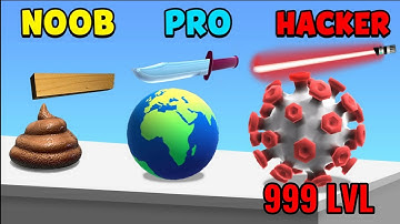 ASMR Slicing - NOOB vs PRO vs HACKER Gameplay Android, iOS