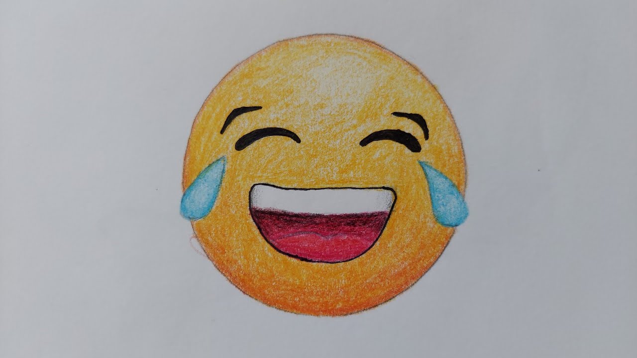 How to draw a laughing emoji 😂 YouTube