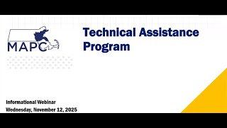Celebrity FY26 MAPC's Technical Assistance Program (TAP) Informational Webinar Profile