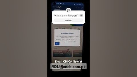 Activation in Progress| MCB live Activation @MCBBankPk #mcblive #mcbbank