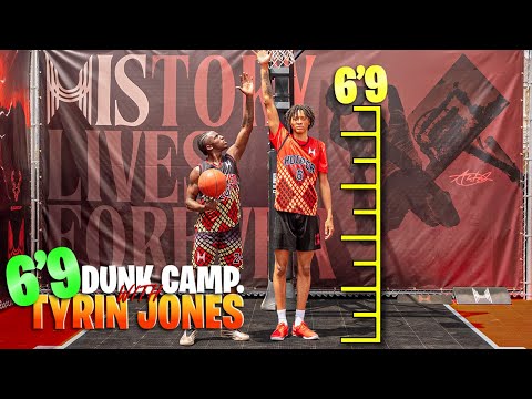 6’9” With ALIEN Bounce!! UNLV Freshman Tyrin Jones Trains With Me In Dunk Camp!