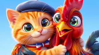 Los GATITOS en Francia 🗼😺 Canciones Infantiles Educativas | Gatos, Gallos y Torre Eiffel para Niños
