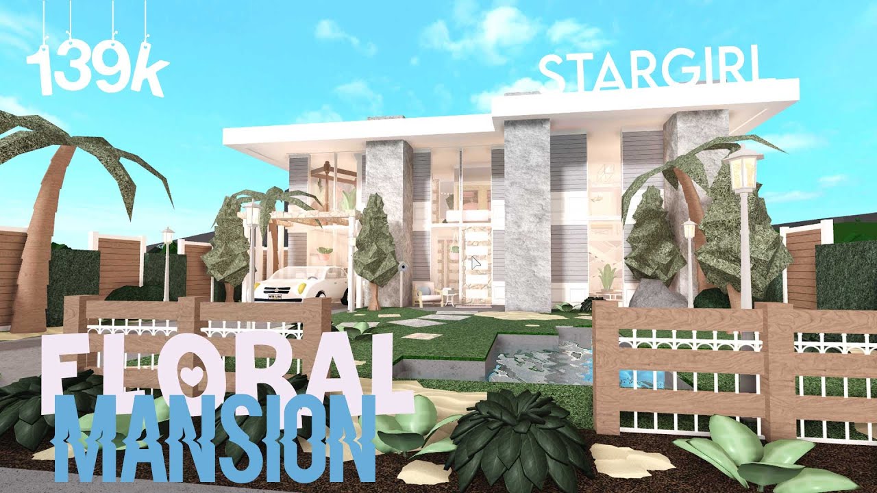 BLOXBURG floral family beach house stargirl - YouTube