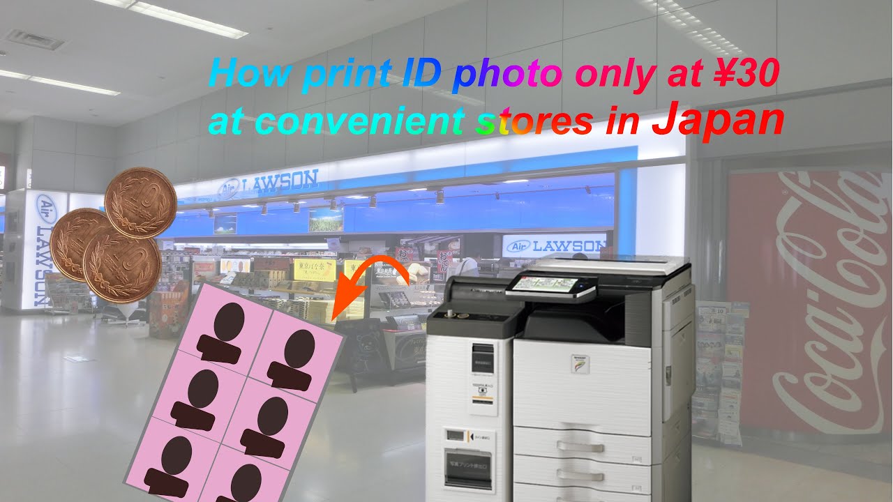 How to print ID photo (30円) at convenient store in Japan
