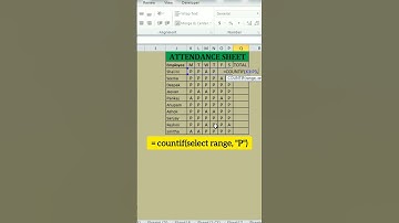 Excel Attendance Sheet Tricks #shorts #shortsfeed #short