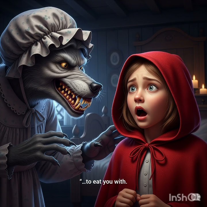 A little girl & A big bad wolf #redridinghood#fairytales#bedtimestories#animation#india #ai#fantasy