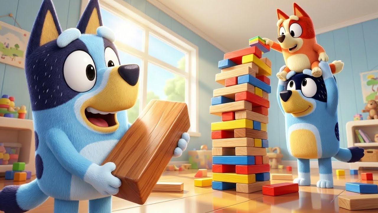 OH NO! Did Bluey Knock Over The Giant Tower? | BLUEY FUNNY ANIMATION