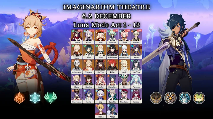 F2P Player | Imaginarium Theater 6.2 Clear | Luna Mode | ACT 1 - 12 | 12 stars | Genshin Impact