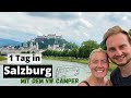 vw t4 camper / mit camper in Salzburg / Sightseeing in Salzburg / Campingdusche ausprobieren vanlife