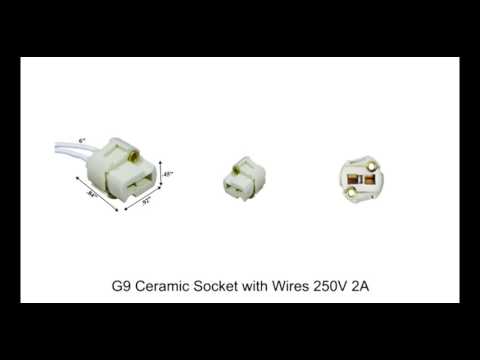 78944  G9 Ceramic Socket with Wires