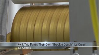 Kwik Trip's new "Brookie Dough" flavor is their first vanilla and chocolate ice cream combination