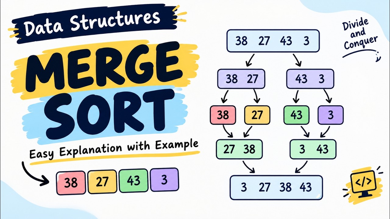 Merge Sort Explained with Example| Data Structures | Malayalam ...