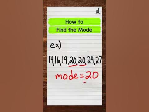 How to Find the Mode - YouTube