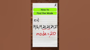 How to Find the Mode