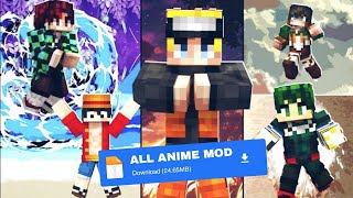 All anime character mod download minecraft 1.20+ | Hindi #addon #minecraftmods #minecraftpe #mcpe screenshot 2