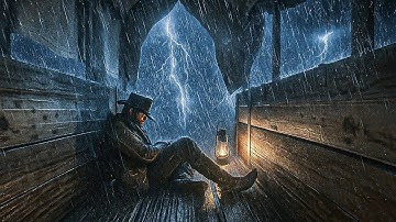 Taking Shelter in a Covered Wagon During Heavy Thunderstorm | RDR2 ASMR