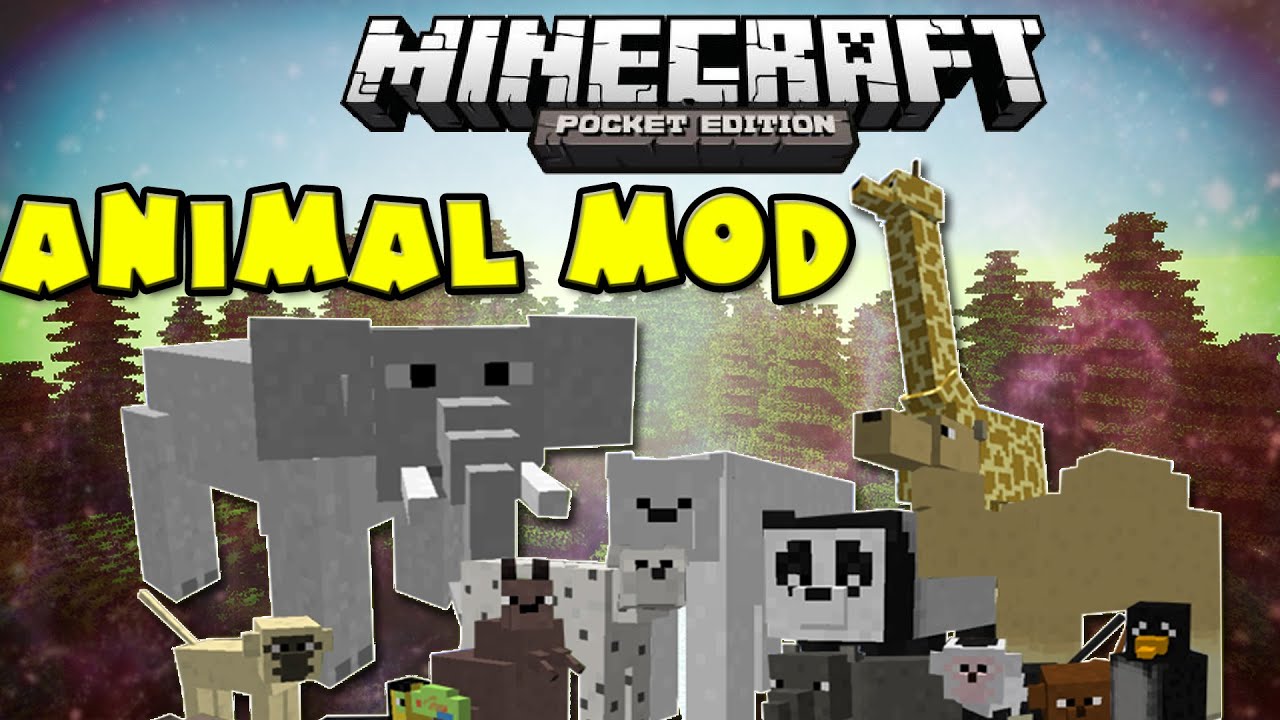 Animal MOD! Minecraft Pocket Edition - [0.9.5] - YouTube