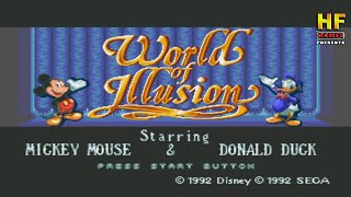 World of Illusion: Starring Mickey Mouse and Donald Duck. Donald Mode. Sega [No Damage Walkthrough]