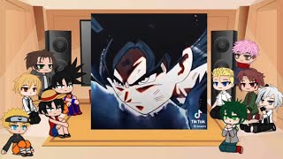 Anime Protagonists react to Son Goku || 5/10 || DragonBall