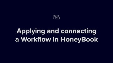 Applying and connecting an Automation in HoneyBook