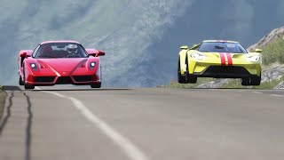 Ford gt '17 vs ferrari enzo '02 at highlands