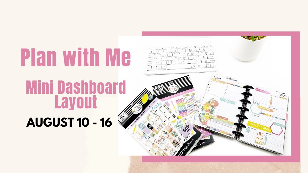 Plan with Me | Mini Dashboard Happy Planner - YouTube