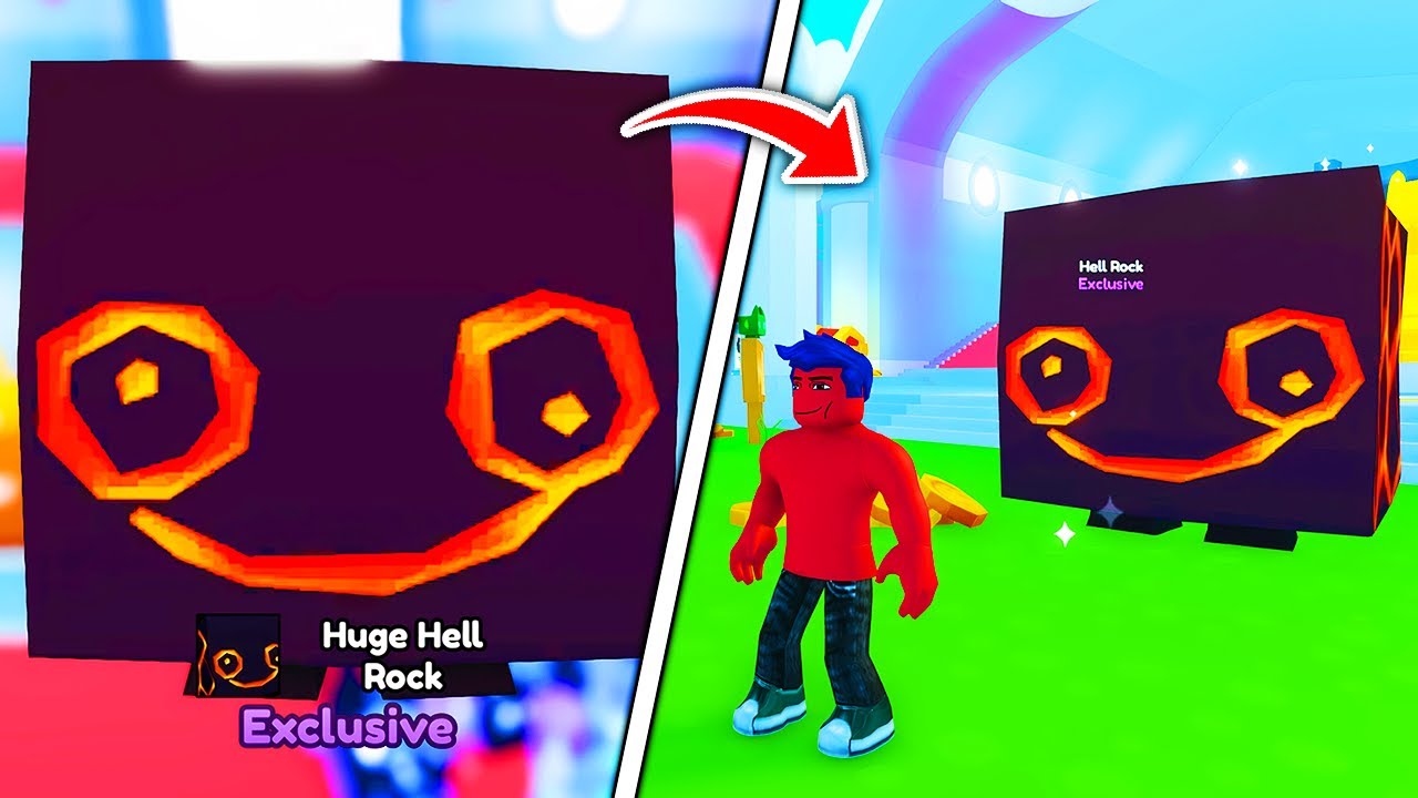 😲 *RÁPIDO* SAIU O NOVO UPDATE SECRETO DANDO HUGE HELL ROCK NO PET  SIMULATOR X - ROBLOX 