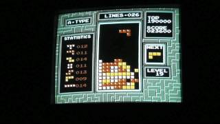 NES Tetris - t-spin during high save