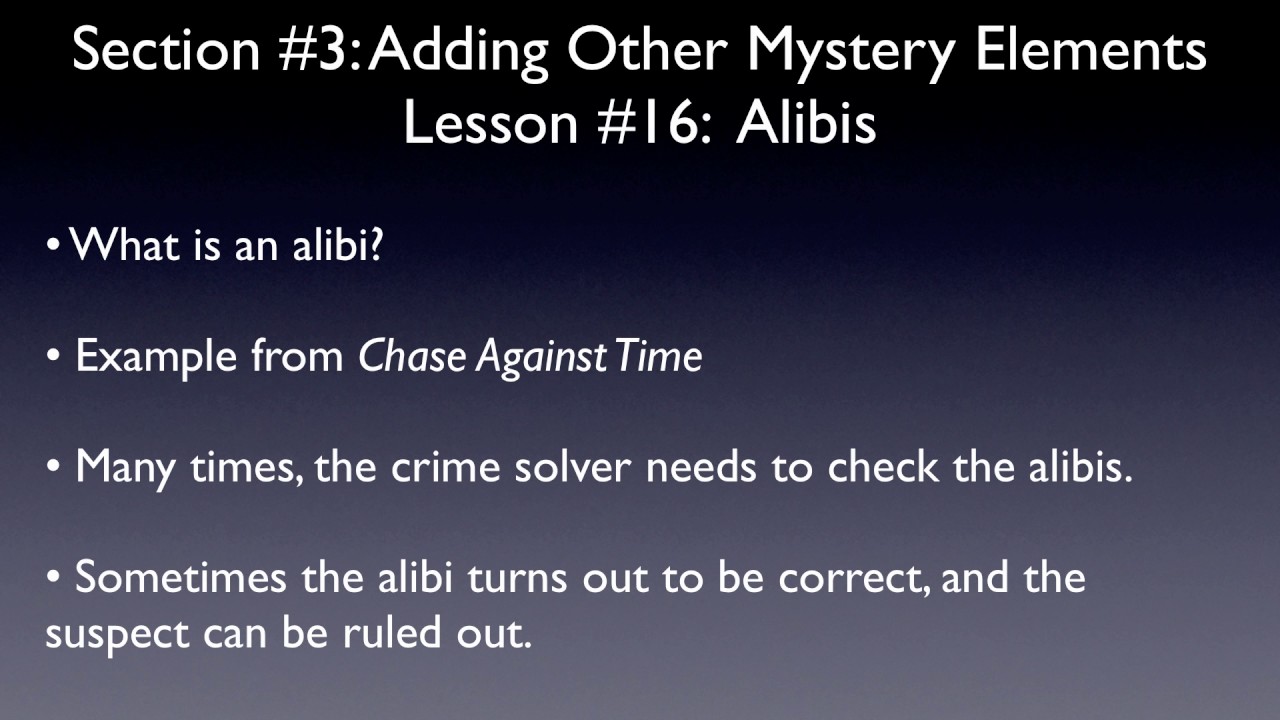 Alibis A Short Mystery Writing Lesson For Kids Youtube