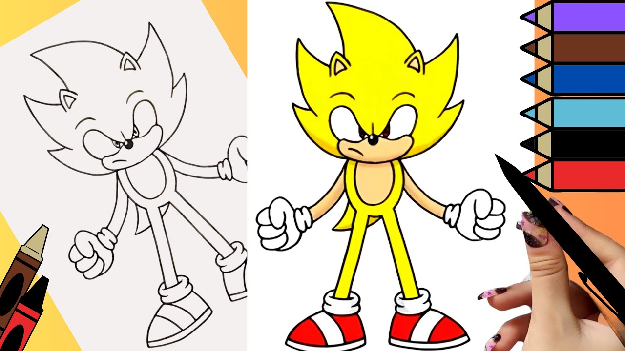 How to Draw Super Sonic | YouTube Studio Art Tutorial!
