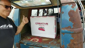 VW SPLIT BUS REAR SAFARI WINDOW INSTALL AND HOW TO CREATIVE ENGINEERING UK PHILA TV!