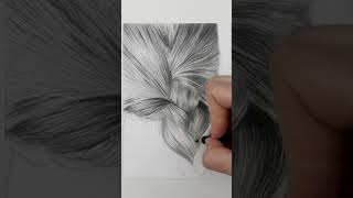 Drawing Realistic Hair - Braid ✍️ #graphitepencils #drawing #emmykalia