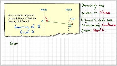 Finding a bearing using parallel lines angle properties 02