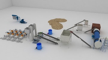 Pressed Pallet Block Production Line/3D